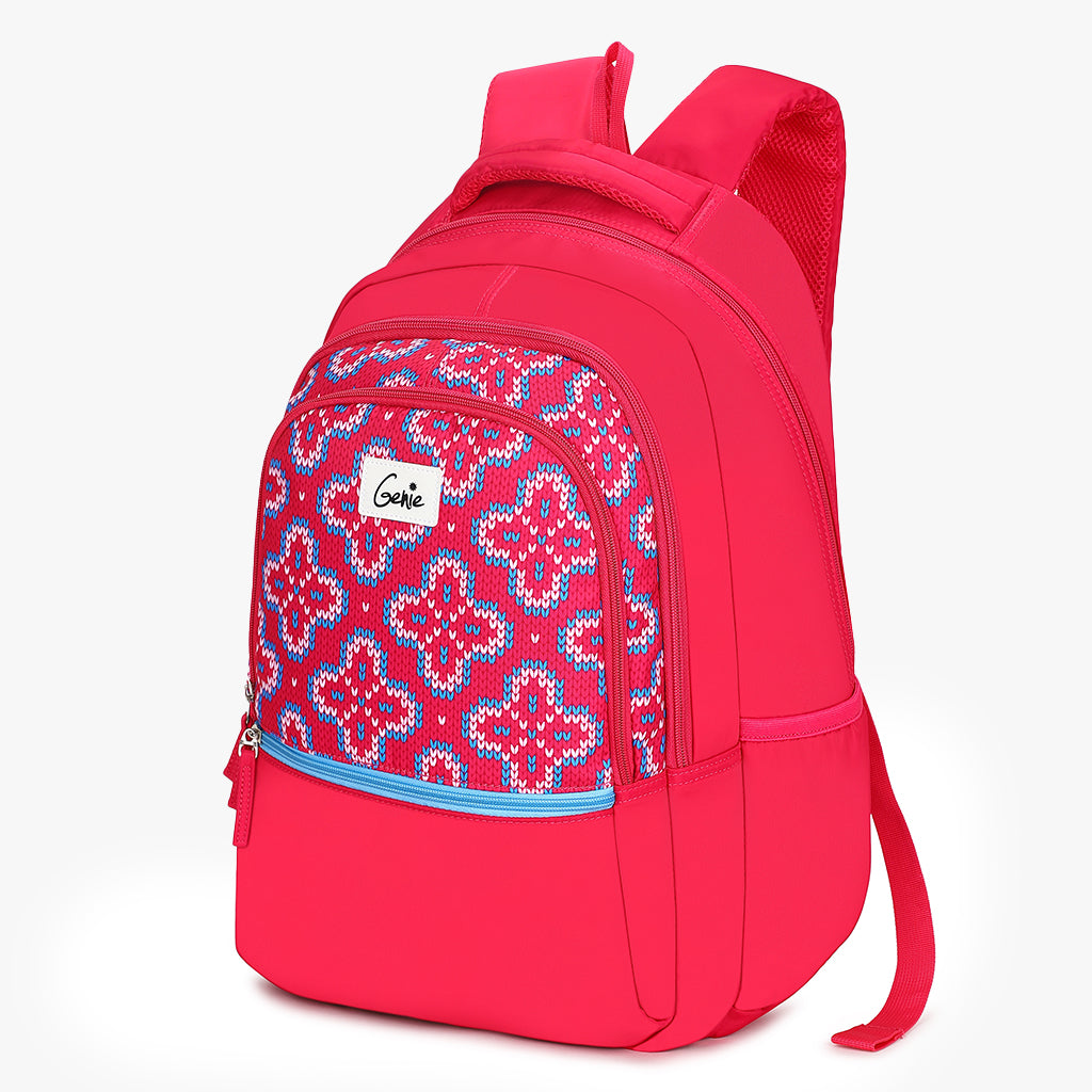 Genie Eve 36L Pink Laptop Backpack With Laptop Sleeve
