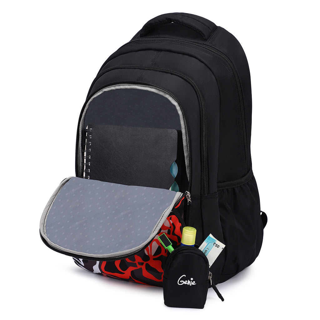 Genie Evelyn 19 Inch 36L Black School Backpack