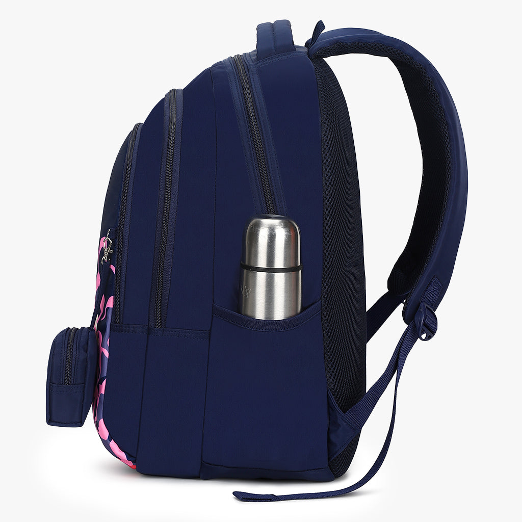 Genie Evelyn 19 Inch 36L Blue School Backpack
