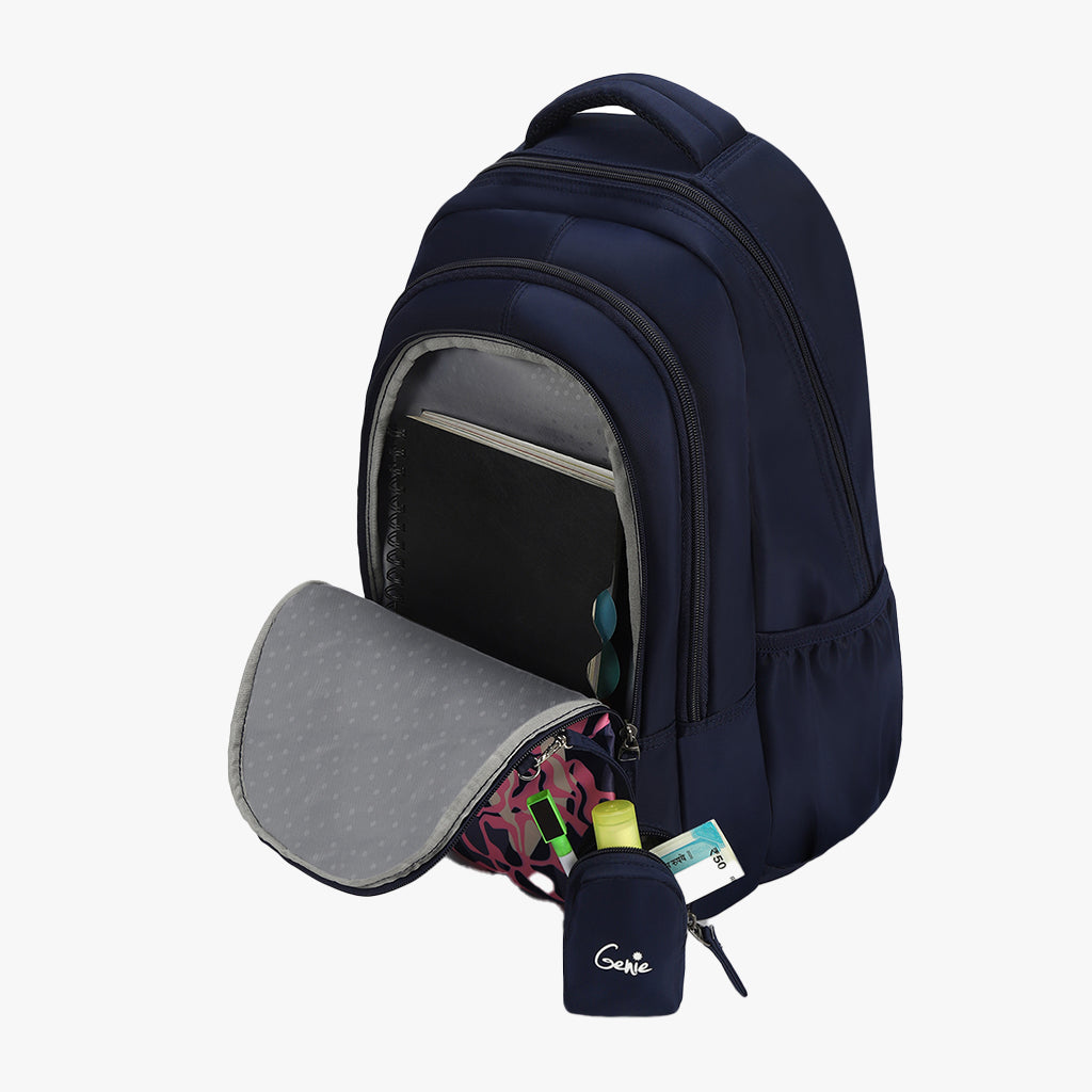 Genie Evelyn 19 Inch 36L Blue School Backpack