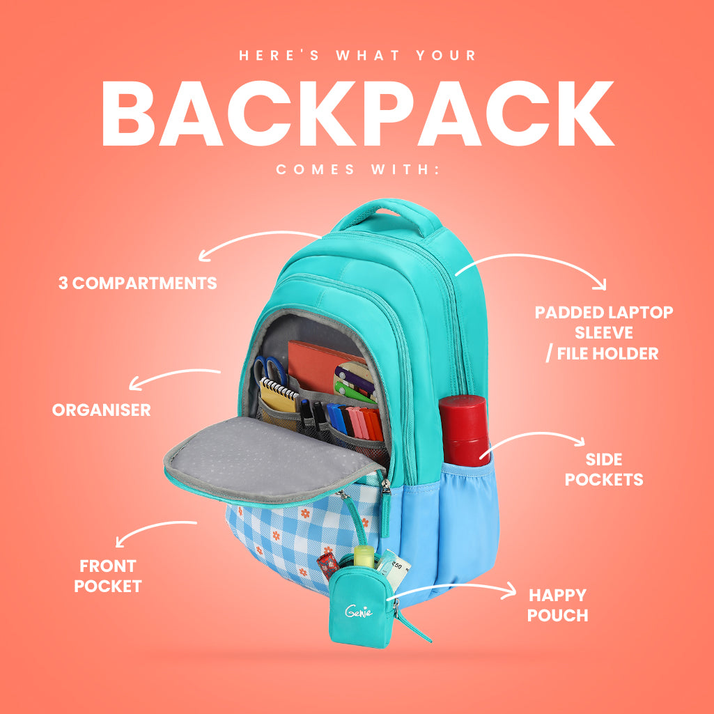 Grace Laptop Backpack - Teal