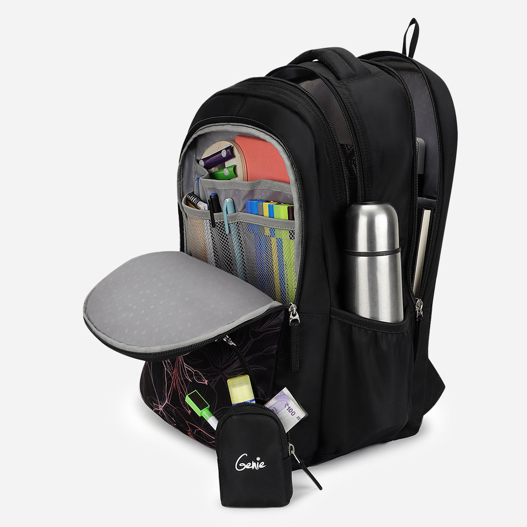 Genie Hailey 36L Black Laptop Backpack