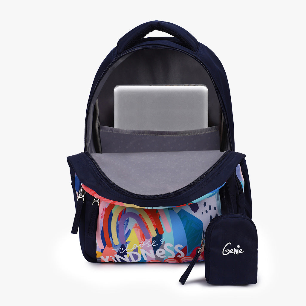 Genie Jane 20L Navy Blue Kids Backpack With Comfortable Padding