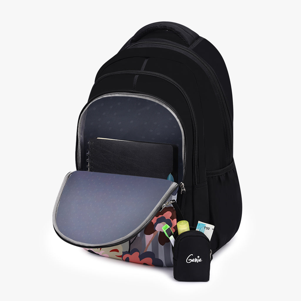 Genie Lynda 36L Black School Backpack