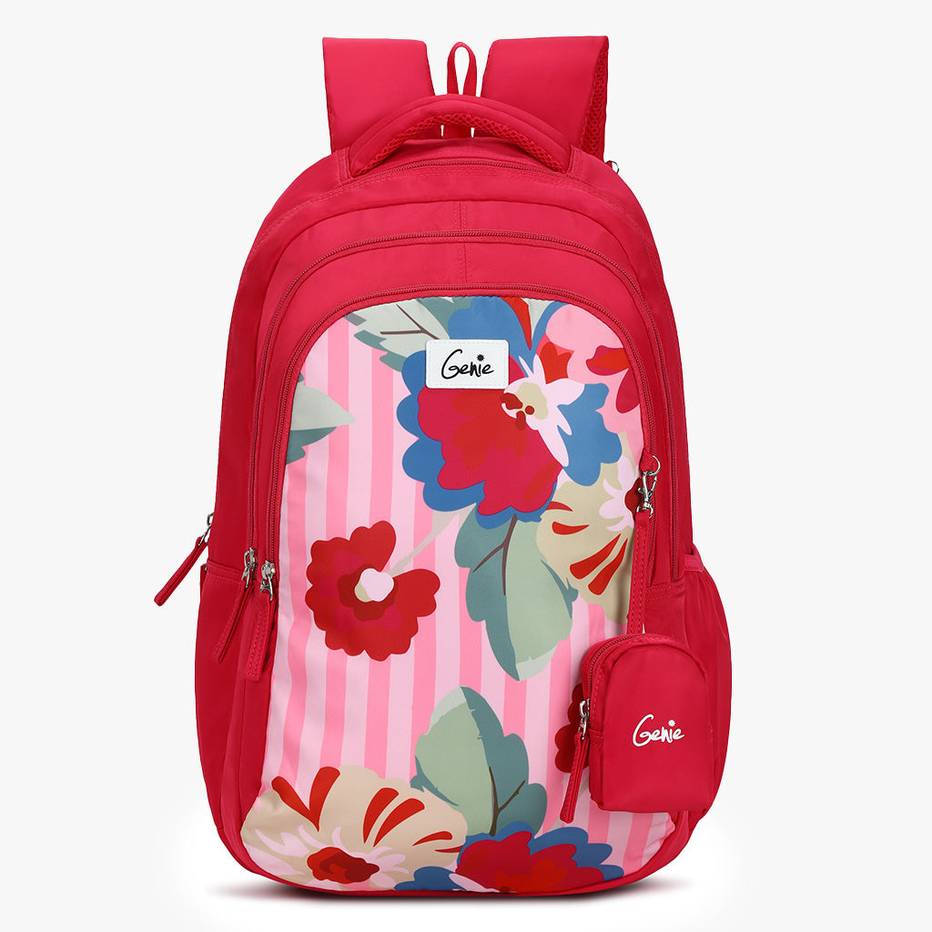 Genie Lynda 36L Pink School Backpack With Premium Fabric