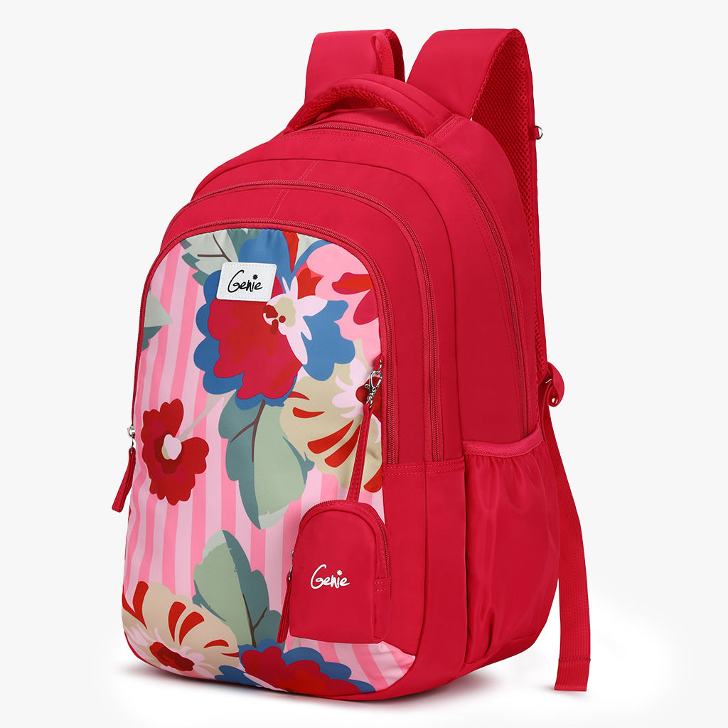 Genie Lynda 36L Pink School Backpack With Premium Fabric