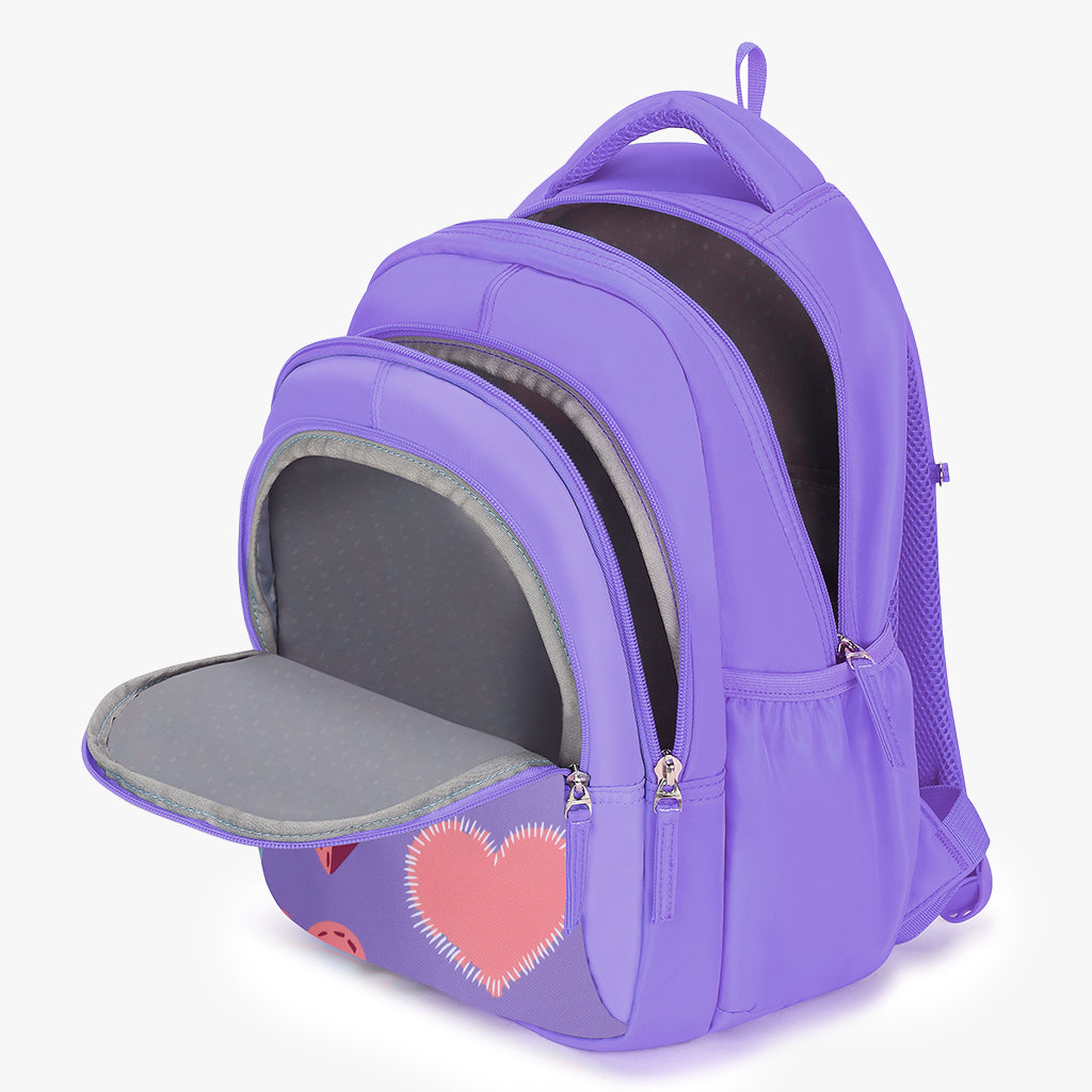 Genie Maisy 20L Purple Kids Backpack With Comfortable Padding