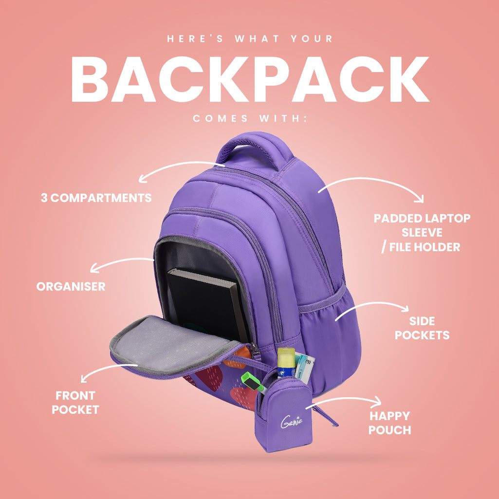 Genie Maisy 20L Purple Kids Backpack