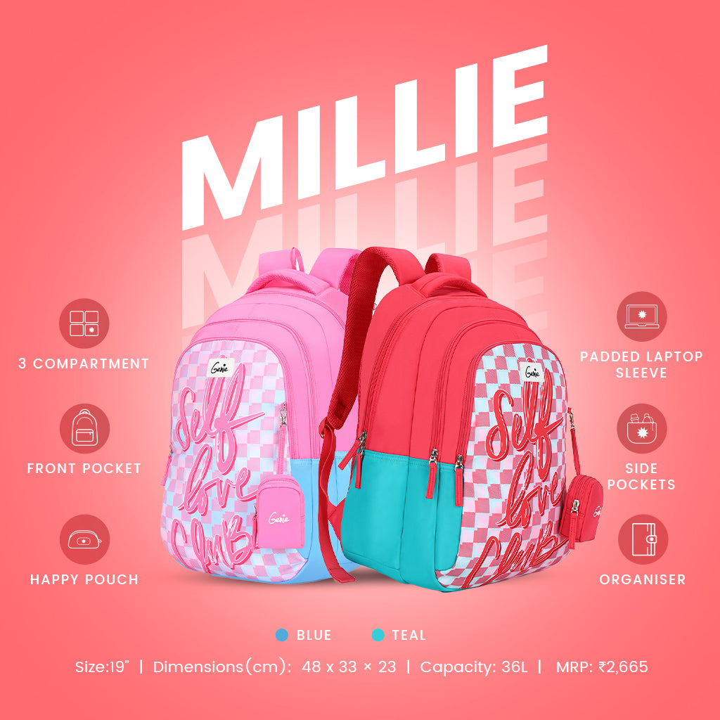 Millie School Backpack - Teal
