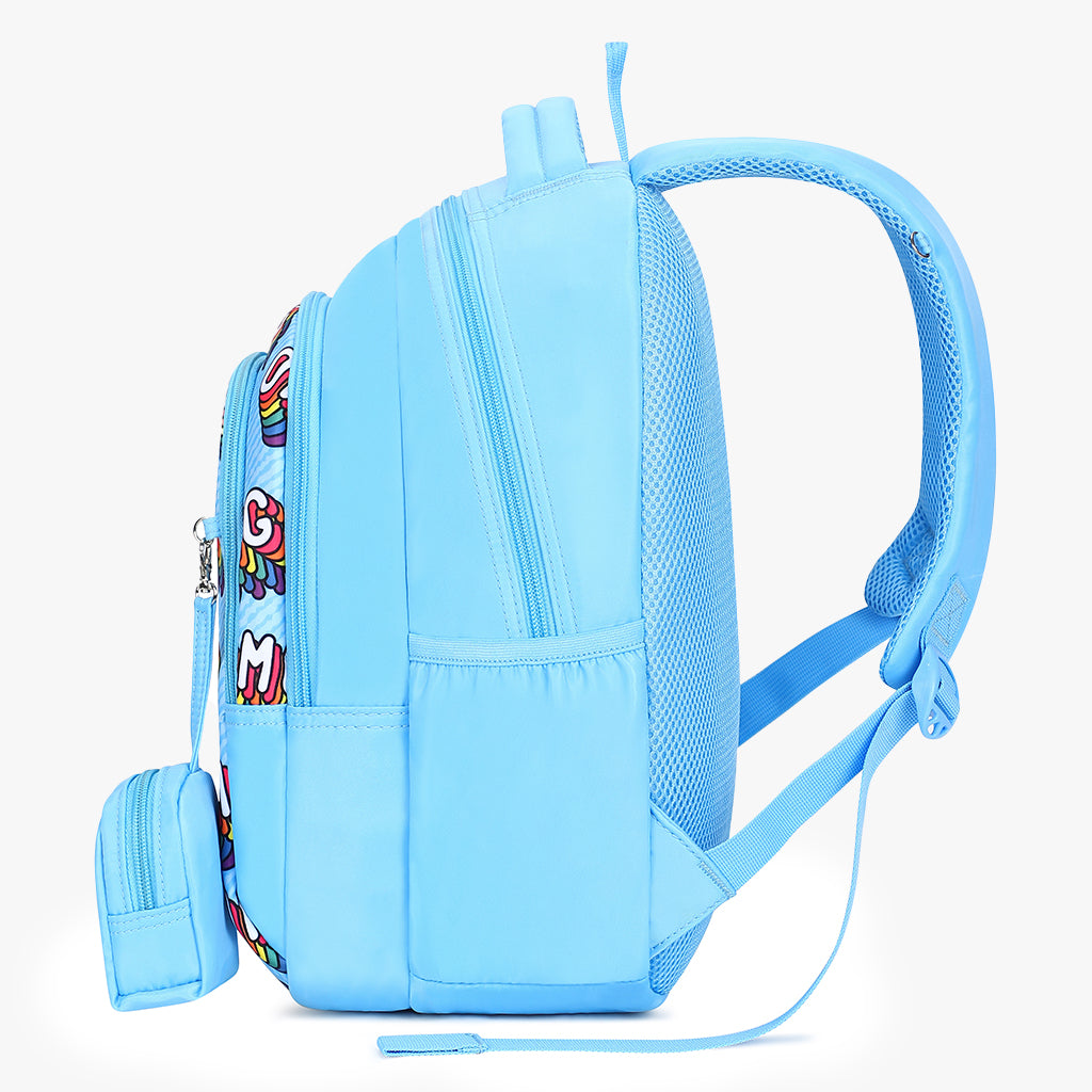 Genie OMG 20L Blue Kids Backpack With Comfortable Padding