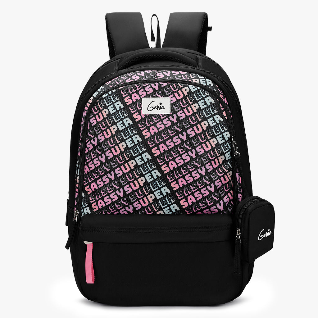 Sass Laptop and Raincover Backpack - Black