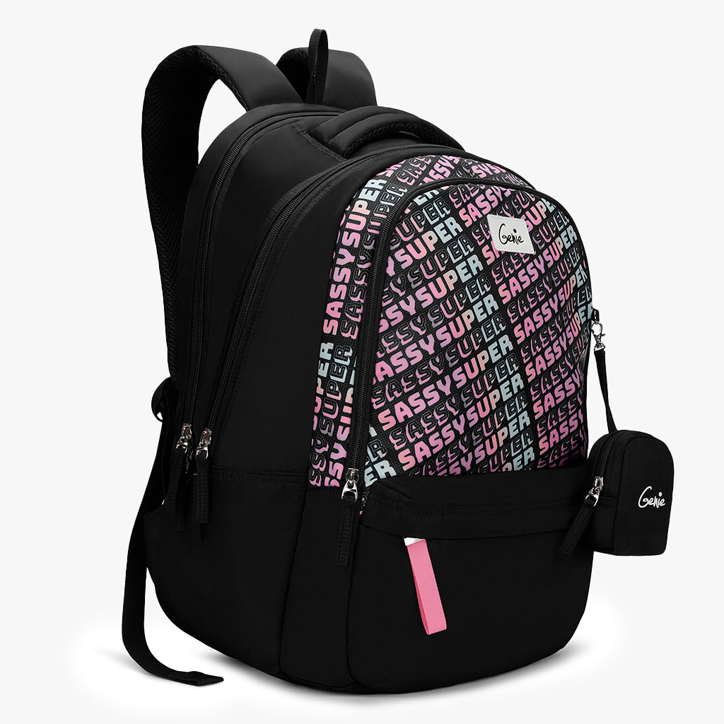 Sass Laptop and Raincover Backpack - Black