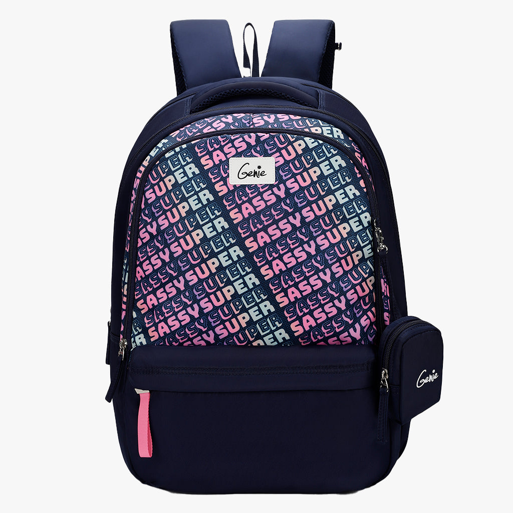 Sass Laptop and Raincover Backpack - Navy