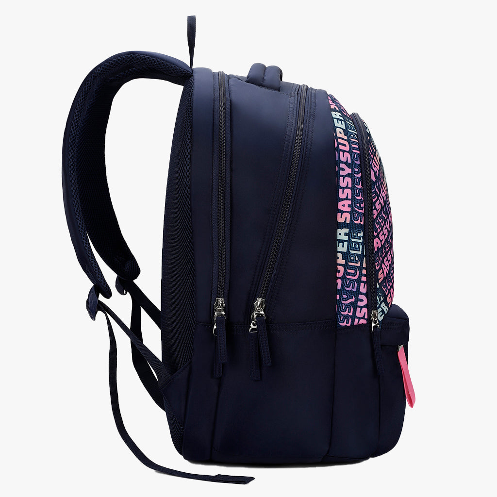 Sass Laptop and Raincover Backpack - Navy