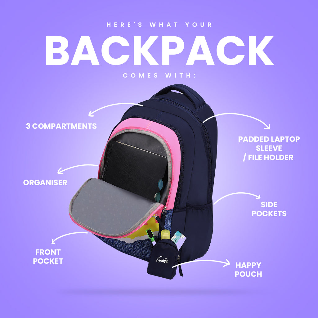 Genie Slay 36L Blue School Backpack