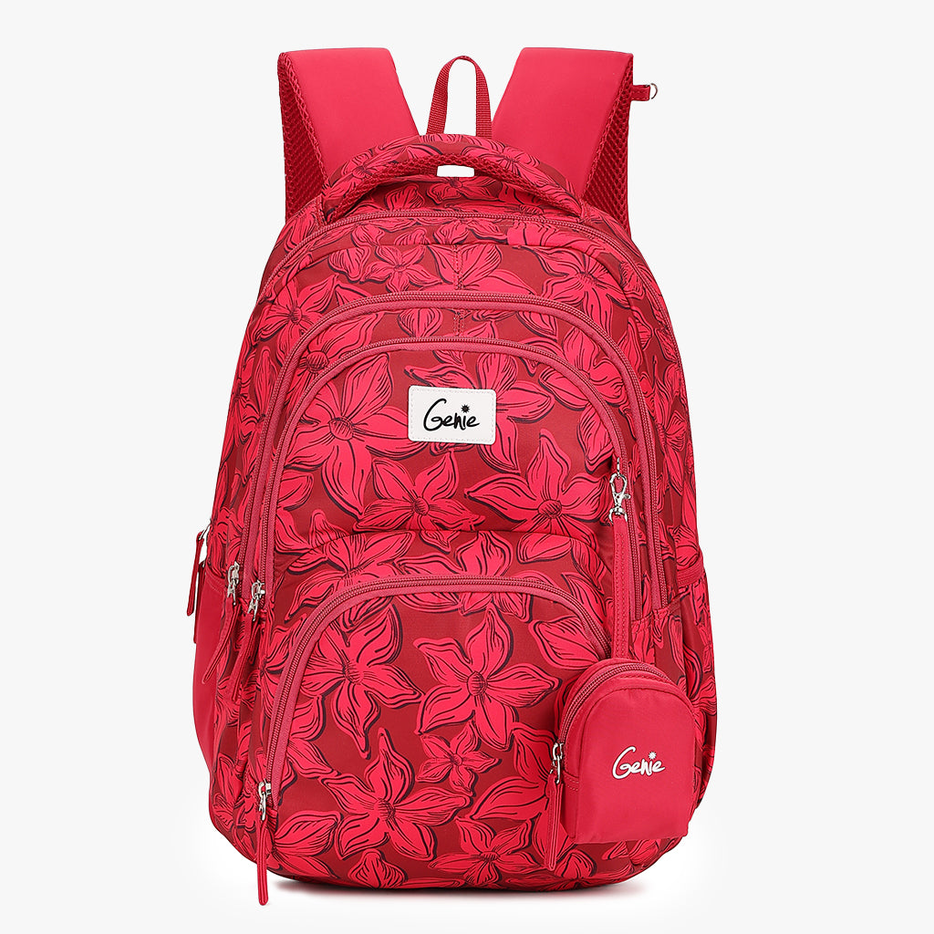 Genie Spring 27L Pink Juniors Backpack With Easy Access Pockets