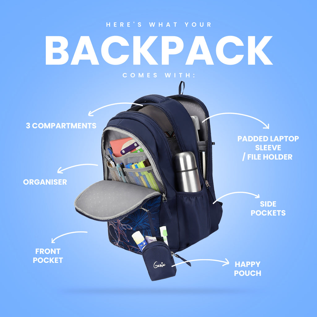 Genie Hailey 36L Black Laptop Backpack
