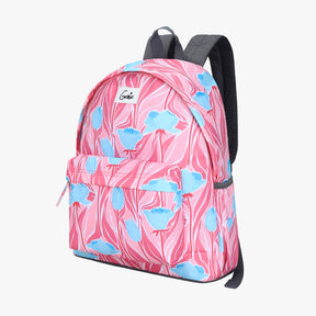 Genie Tulip 18L Pink Casual Backpack With Easy Access Pockets