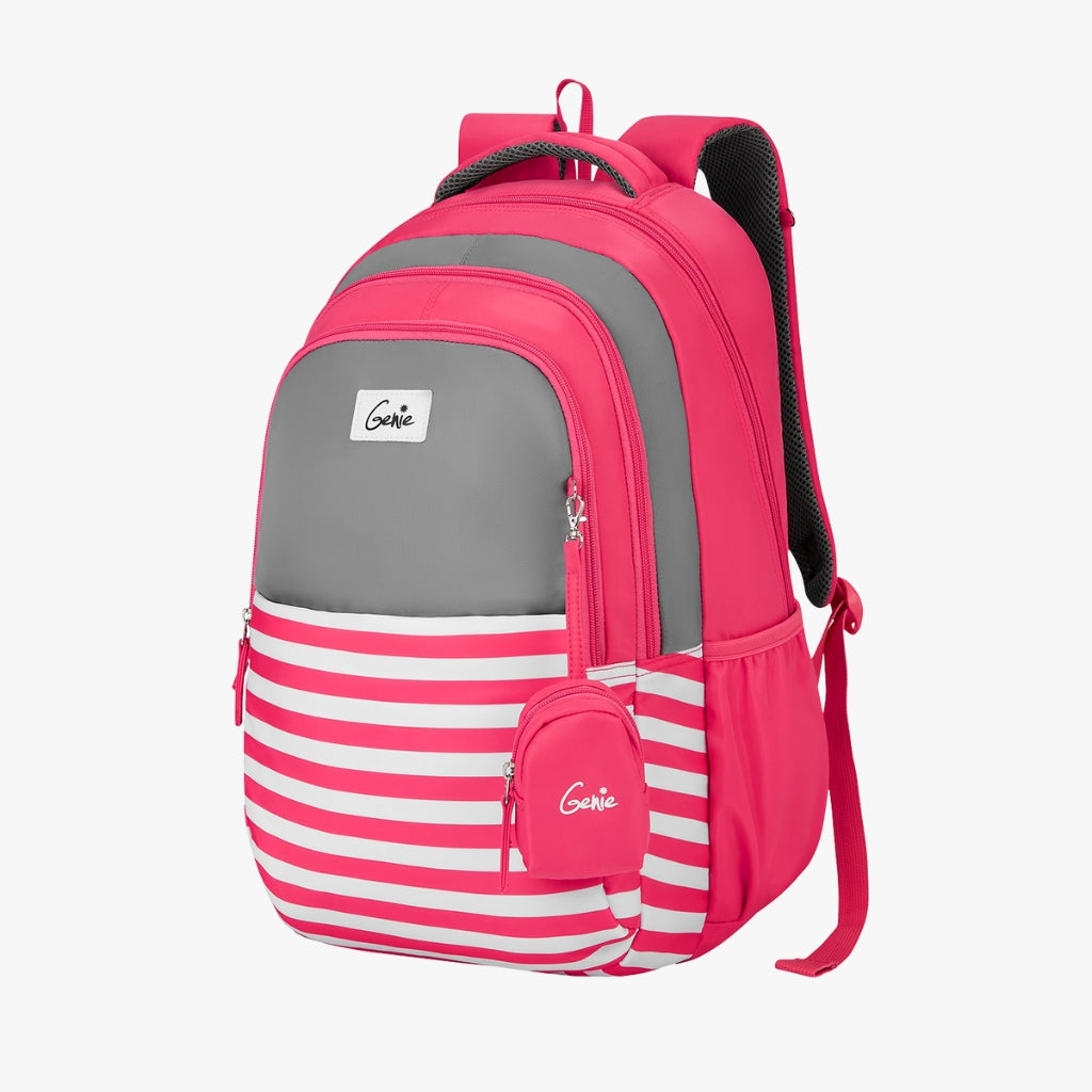 Genie Nautical Plus 36L Pink Laptop Backpack With Laptop Sleeve
