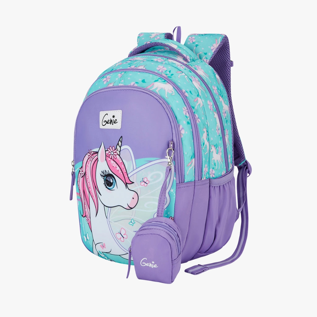 Magic Unicorn Small Backpack for Kids - Lavender With Comfortable Padding