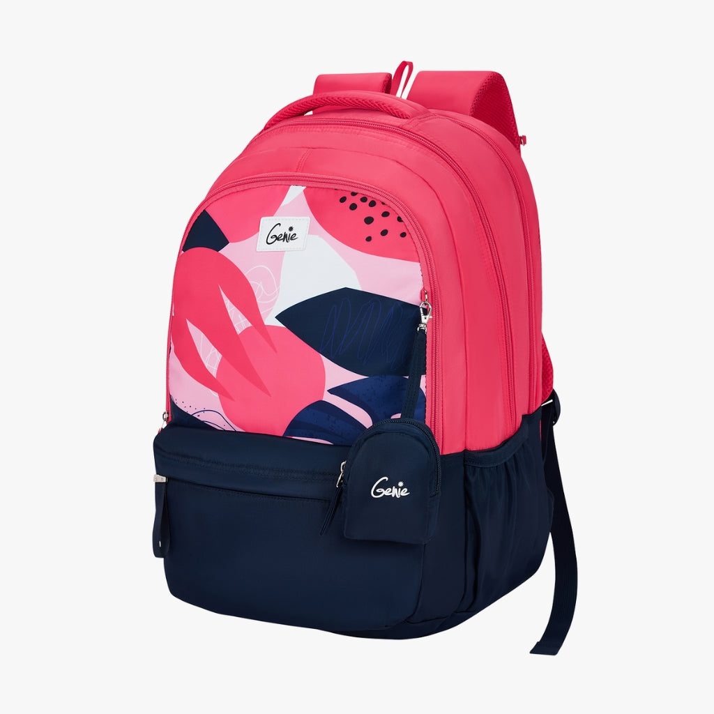Genie Lucy 40L Pink Laptop Backpack With Laptop Sleeve