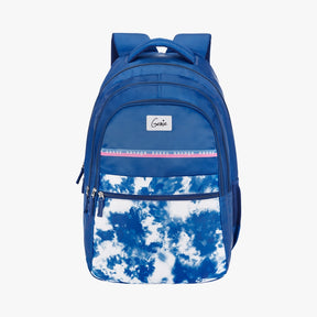 Genie Swirl 36L Blue Laptop Backpack With Laptop Sleeve