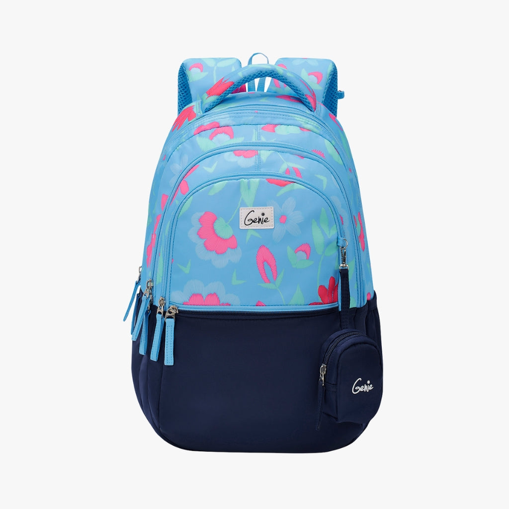 Genie Violet 27L Blue Juniors Backpack With Easy Access Pockets