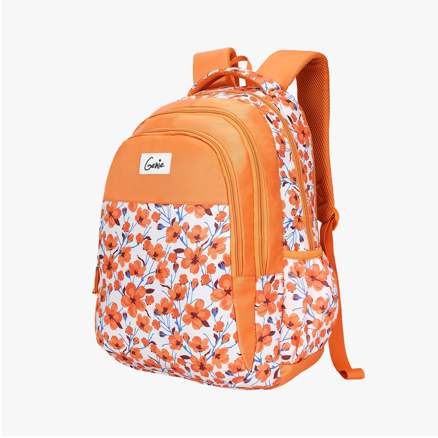 Genie Camellia 27L Orange Juniors Backpack With Spacious Compartment