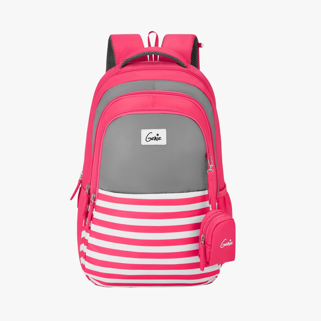 Genie Nautical Plus 36L Pink Laptop Backpack With Laptop Sleeve