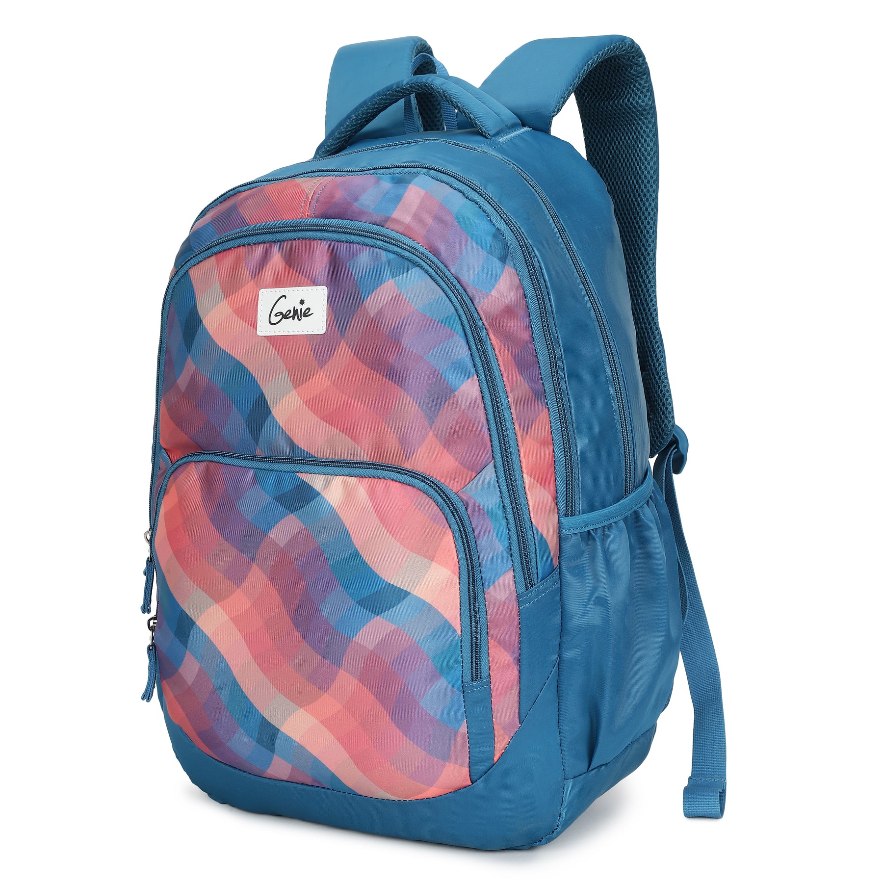 Plaids Blue School Bag for Girls in India
