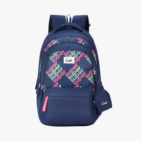 Genie Avery 36L Navy Blue Laptop Backpack With Laptop Sleeve