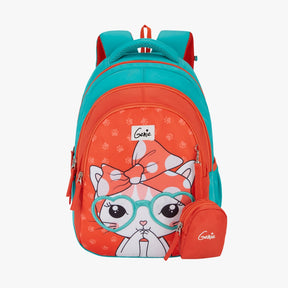 Paw Small Backpack for Kids - Coral With Comfortable Padding