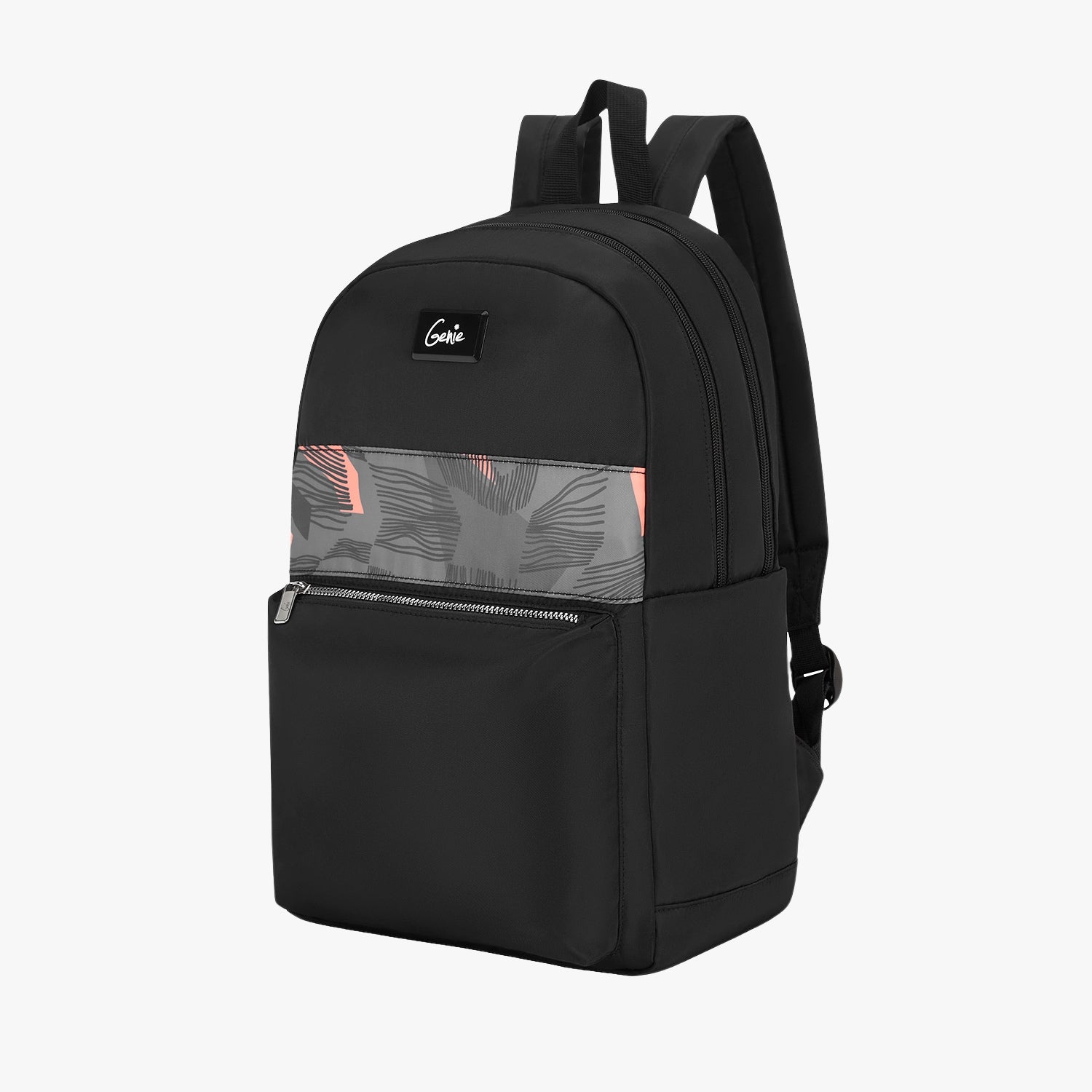 Genie Esme 22L Black College Backpack With Laptop Sleeve