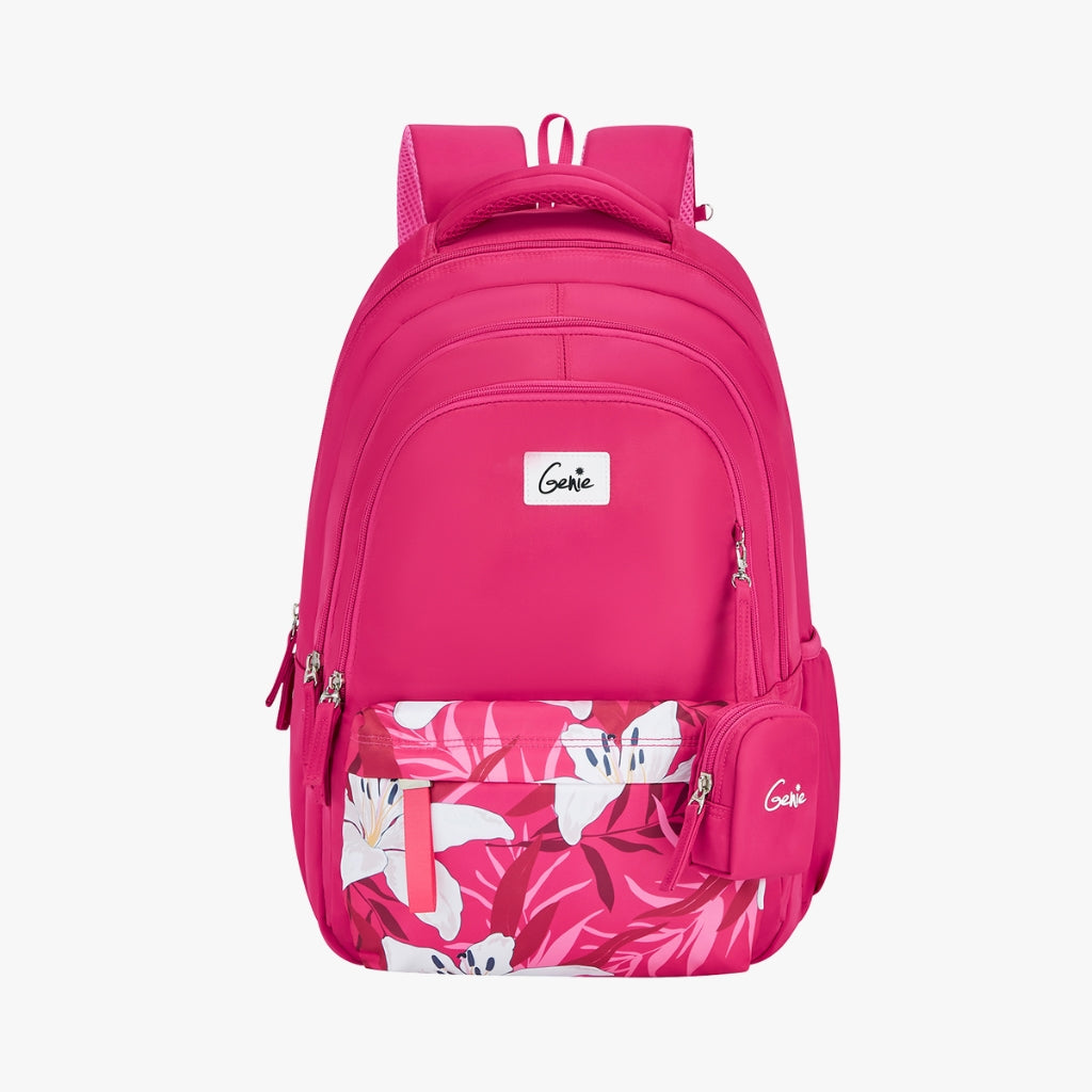 Genie Rosemary 36L Pink Laptop Backpack With Laptop Sleeve