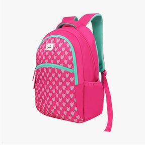 Genie Little Hearts 24L Pink School Backpack