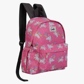 Genie Unicorn 13.5L Pink Small Casual Backpack With Easy Access Pockets