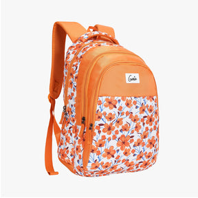 Genie Camellia 27L Orange Juniors Backpack With Spacious Compartment