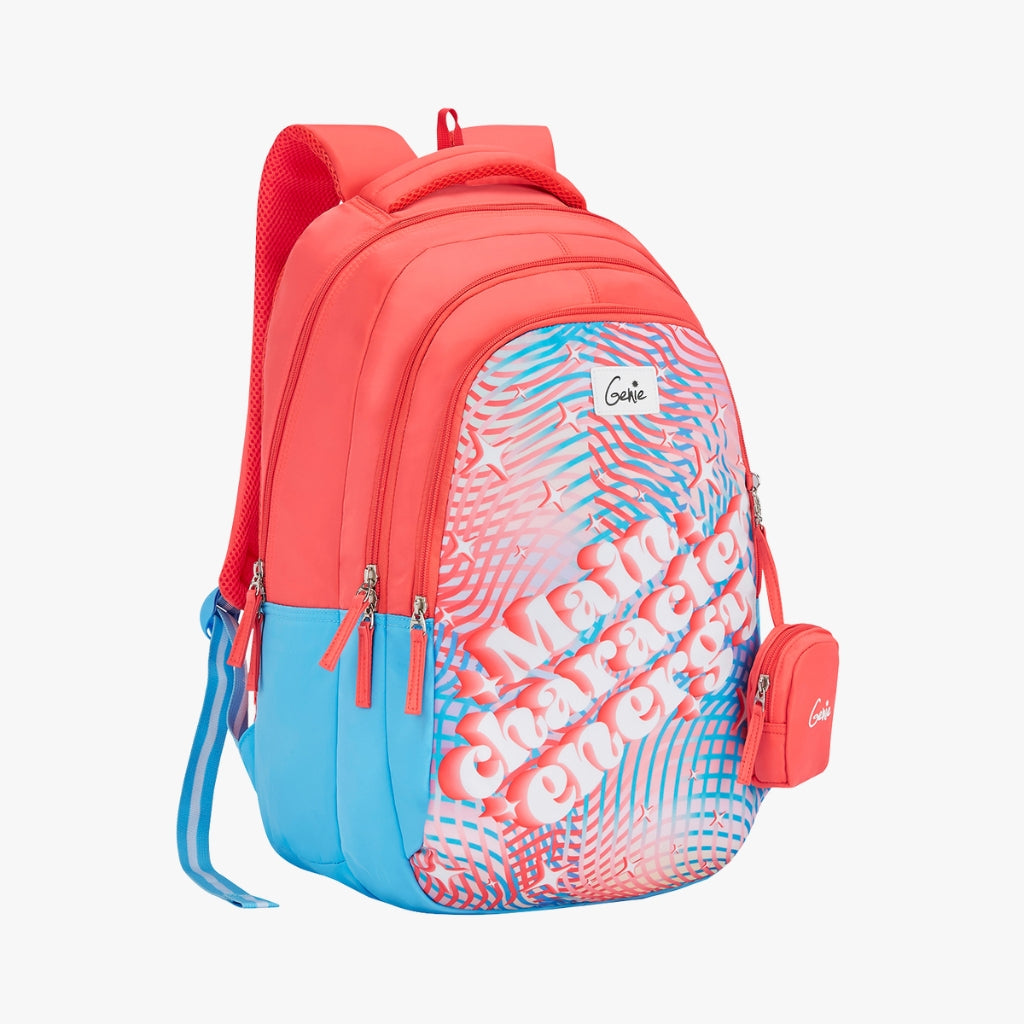 Genie Diva 36L Blue School Backpack With Premium Fabric