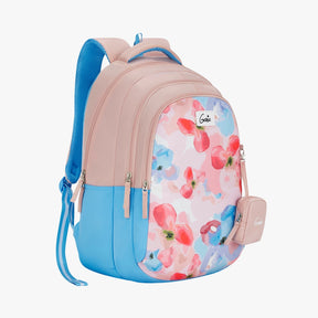 Genie Waterlily 36L Beige School Backpack With Premium Fabric