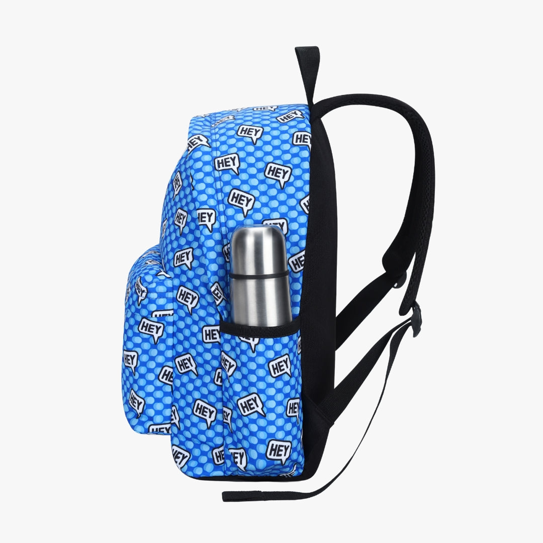 Genie Hey 18L Blue Casual Backpack With Easy Access Pockets