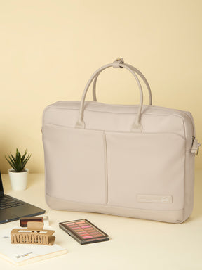 Maven 18L Beige Satchel With Trolley and Laptop Sleeve