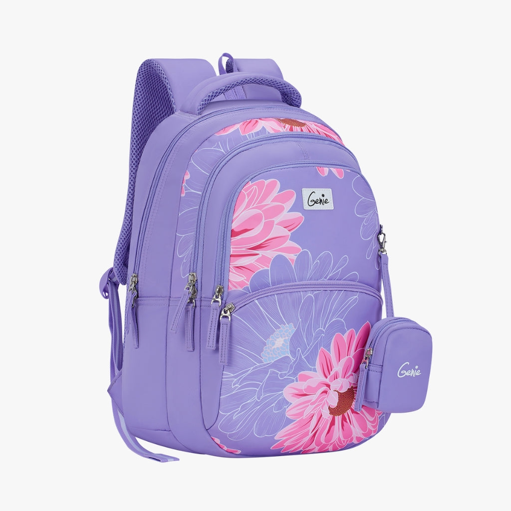 Genie Buttercup 27L Lavender Juniors Backpack With Easy Access Pockets
