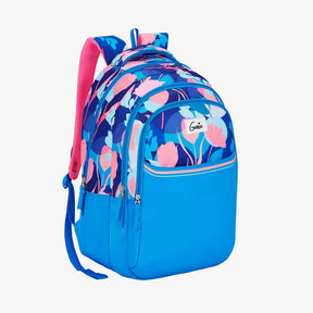 Genie Moonflower 36L Blue Laptop Backpack With Raincover