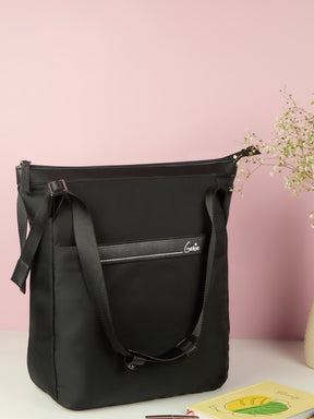 Amber 15L Black Tote Bag With Laptop Sleeve