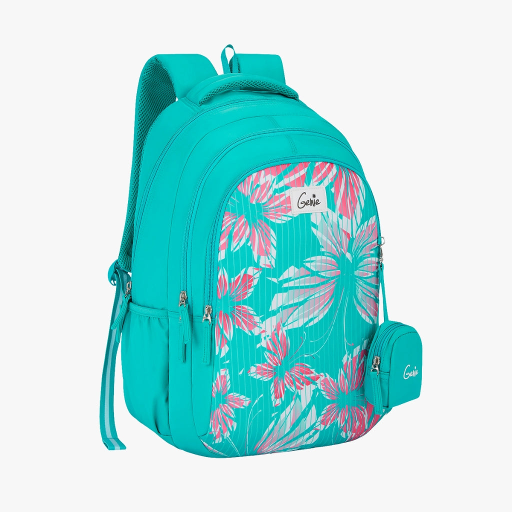 Genie Josie 36L Teal School Backpack With Premium Fabric