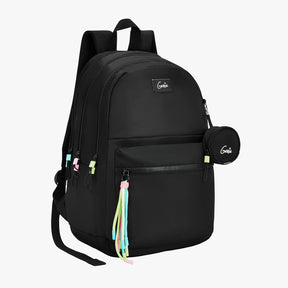 Sleek 28L Black Laptop Backpack With Raincover