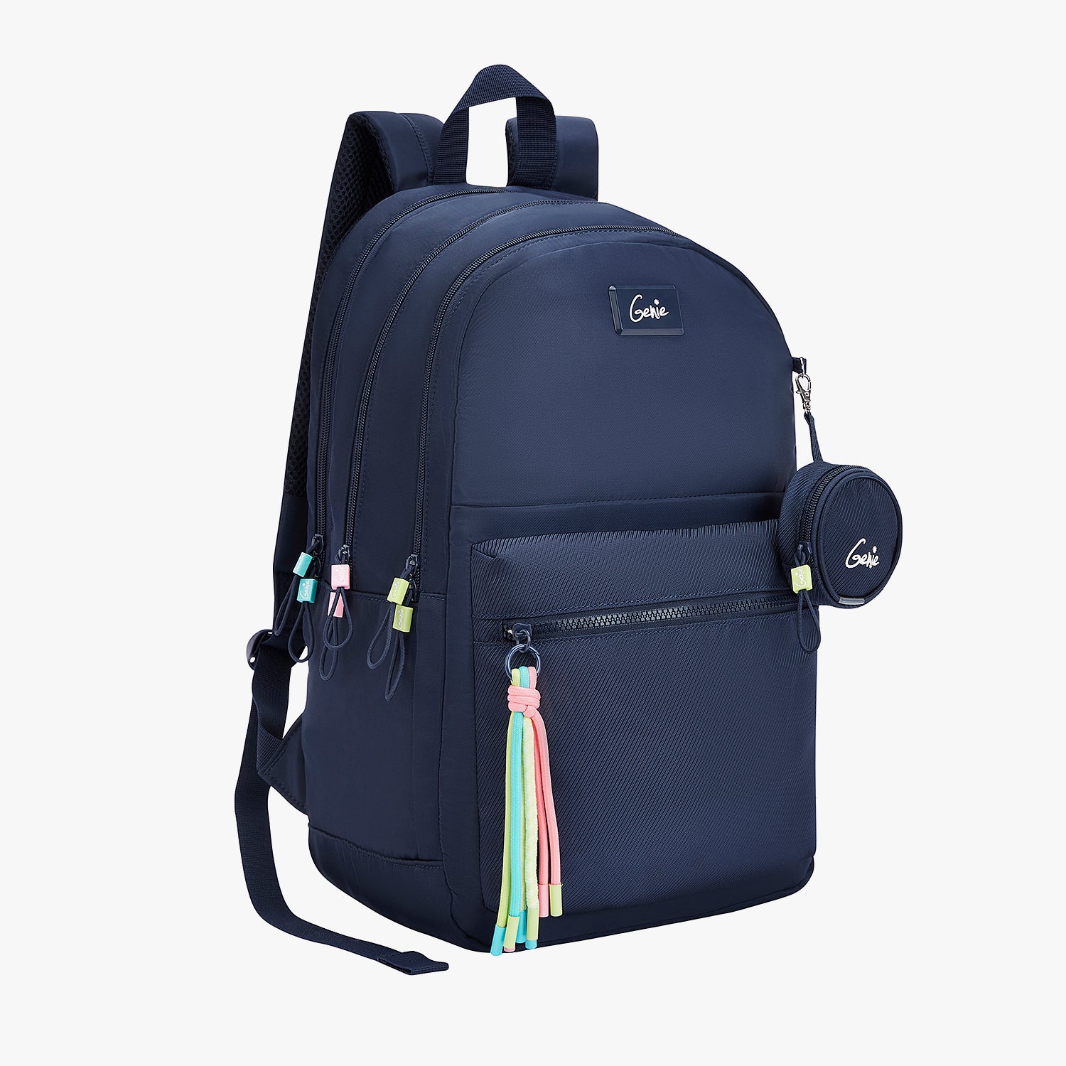 Sleek 28L Navy Blue Laptop Backpack With Raincover