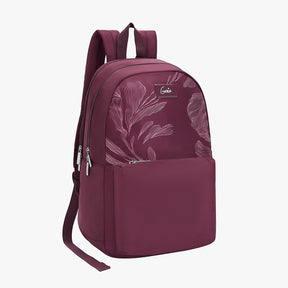 Ashlyn 21L Wine Red College Backpack With Laptop Sleeve