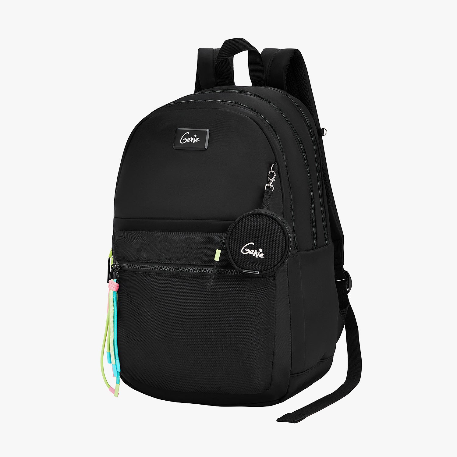 Sleek 28L Black Laptop Backpack With Raincover