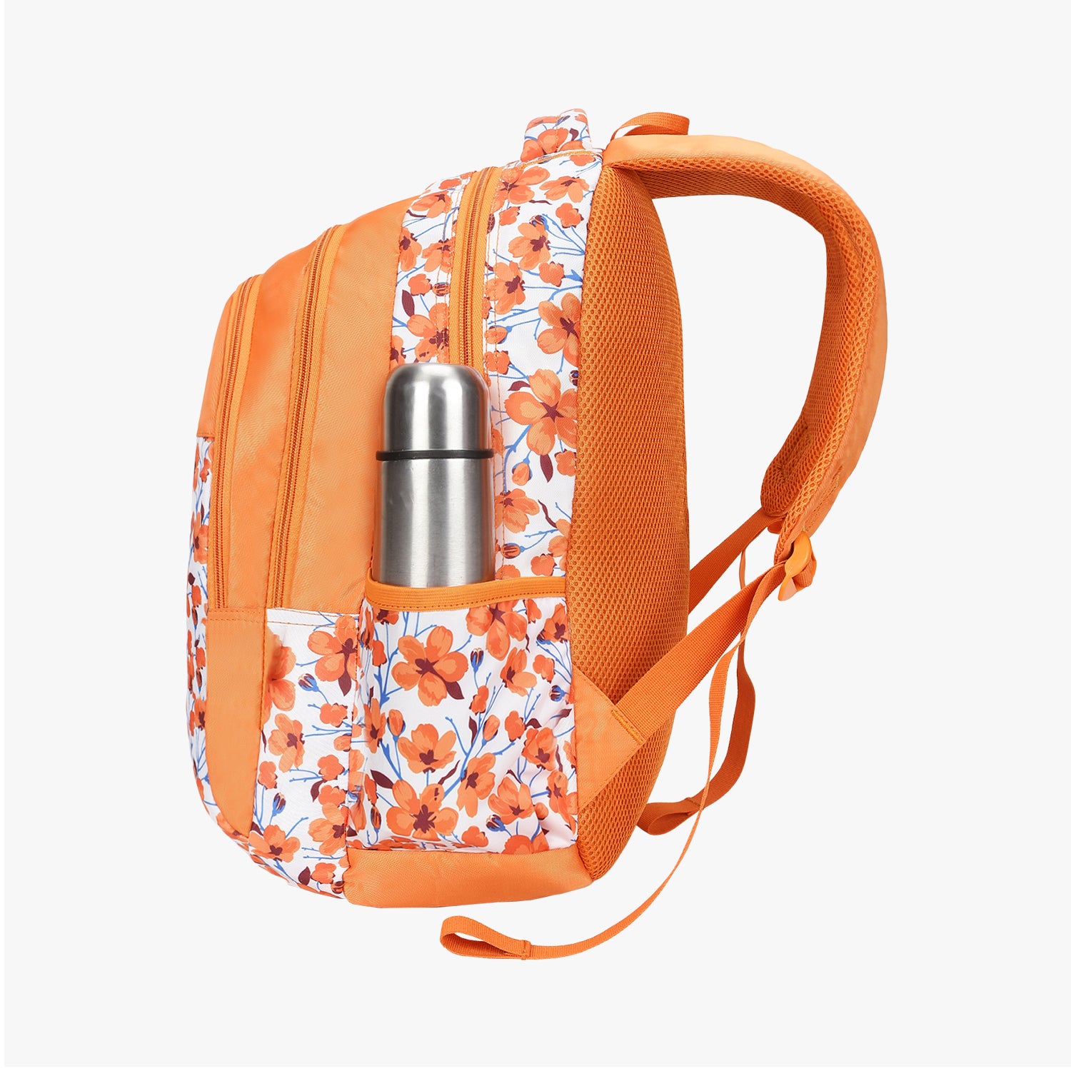 Genie Camellia 27L Orange Juniors Backpack With Spacious Compartment